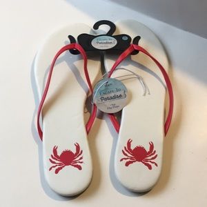 Cute summer crab flip flops